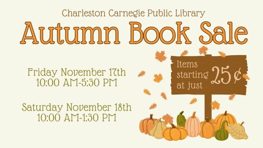 Charleston Carnegie Public Library Autumn Book Sale