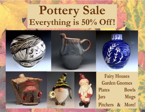 TAD's Pottery Creations INVENTORY REDUCTION SALE