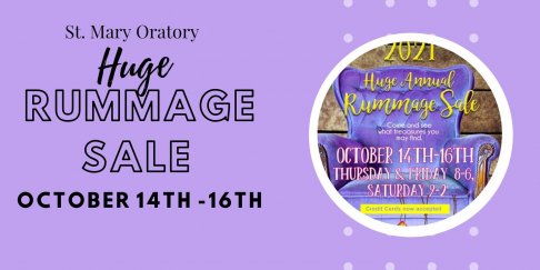 St. Mary Oratory HUGE Annual Rummage Sale